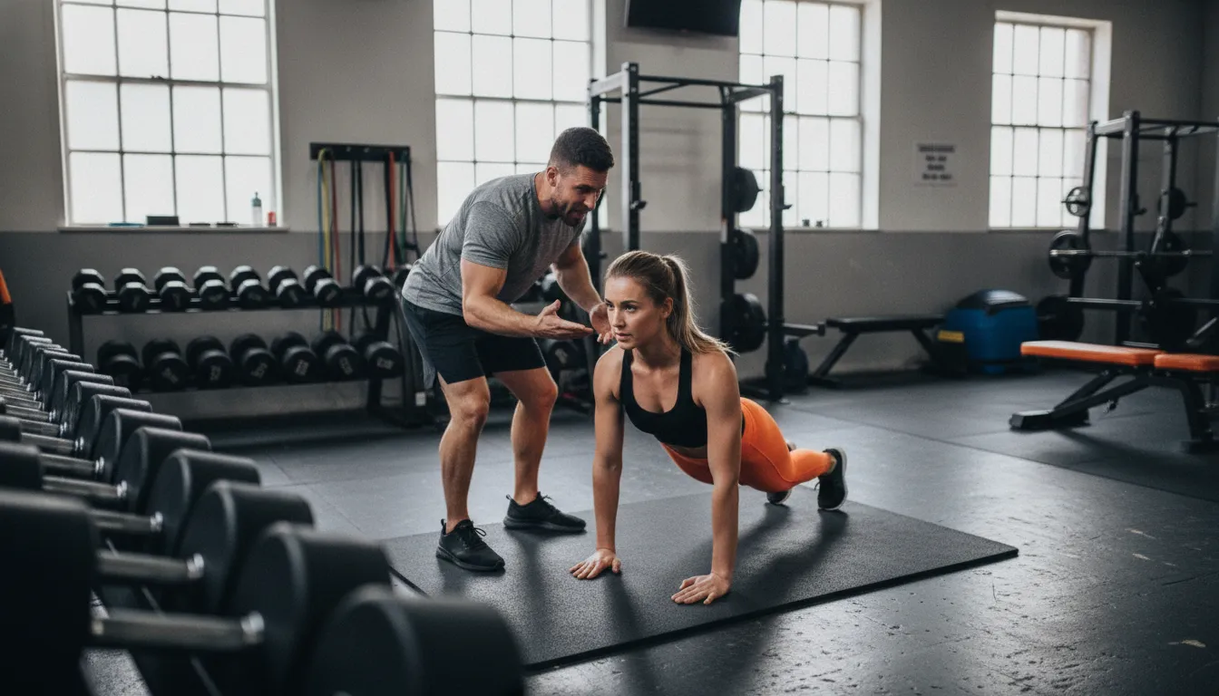 HIIT pacing coach cue during a scaled movement