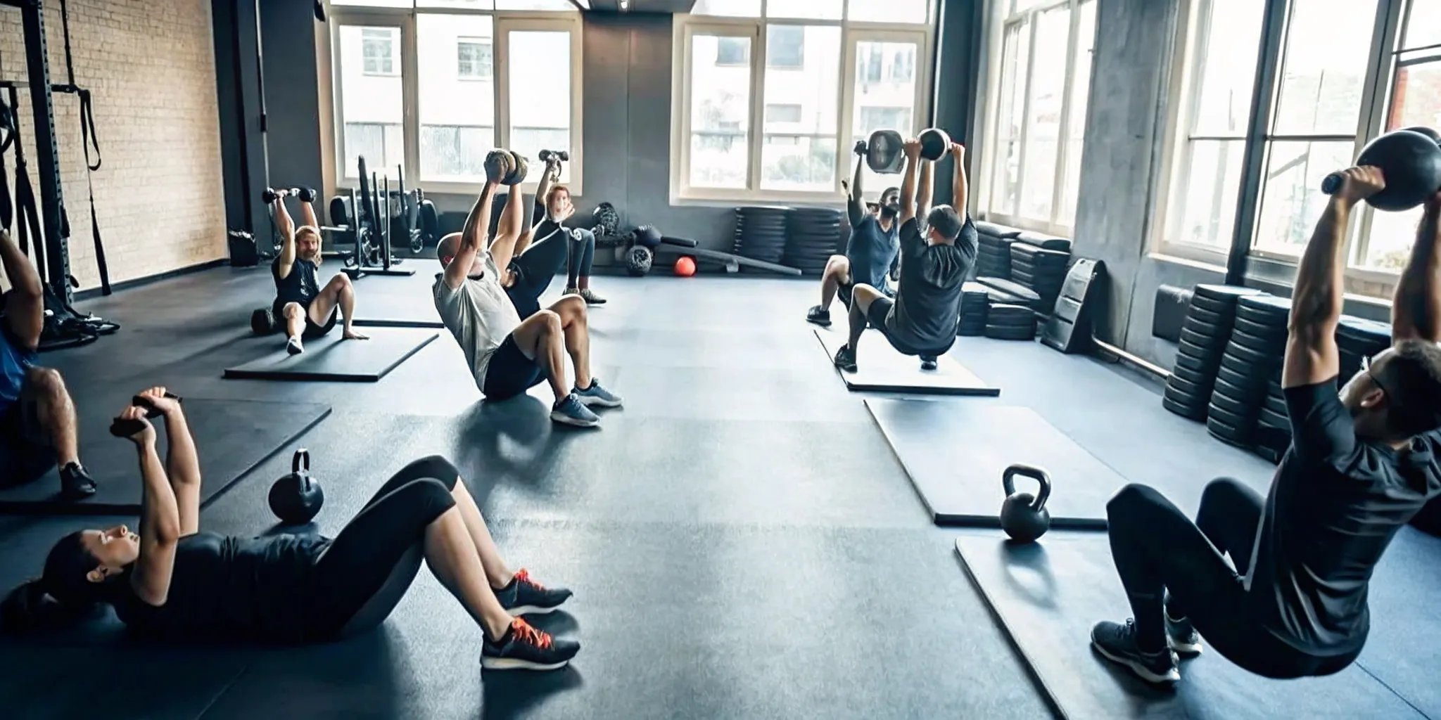 Athletes comparing kettlebell classes vs HIIT classes during a coached workout
