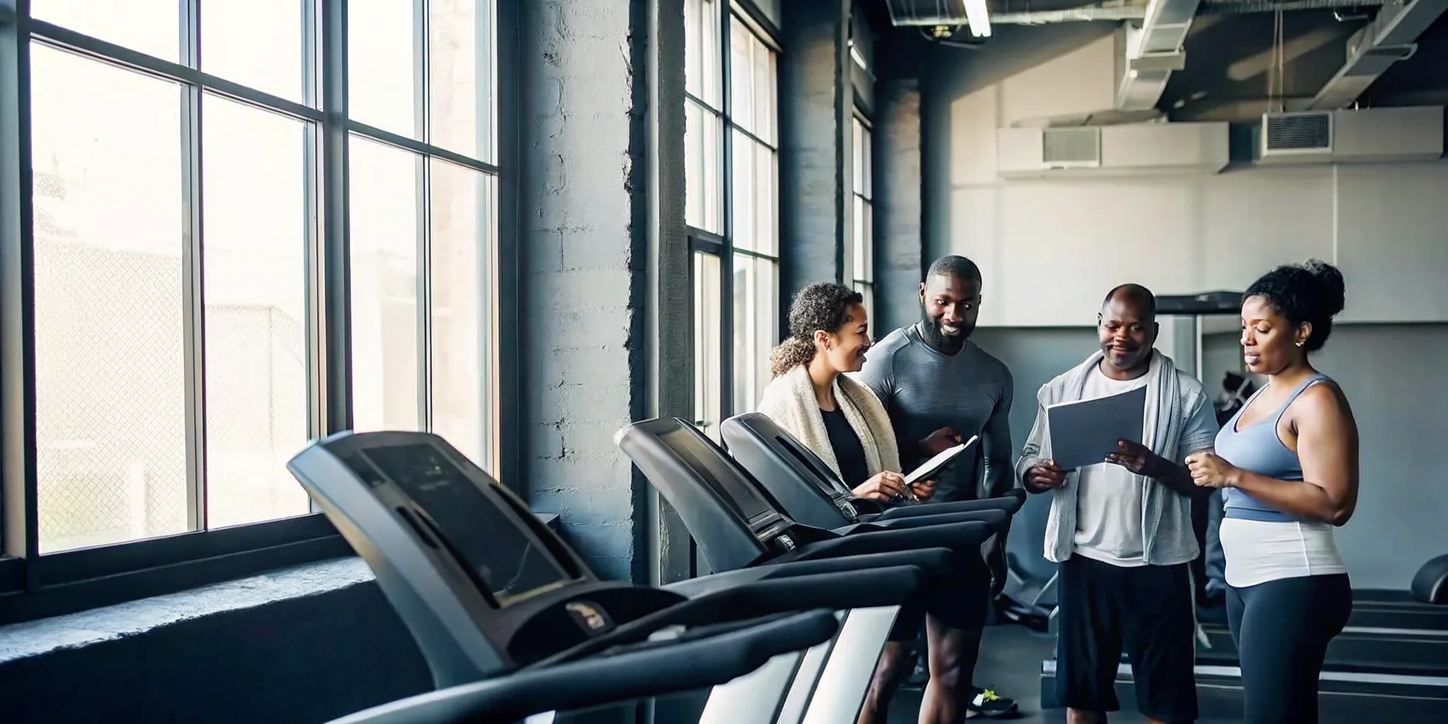 Grind House members planning a balanced group fitness class schedule