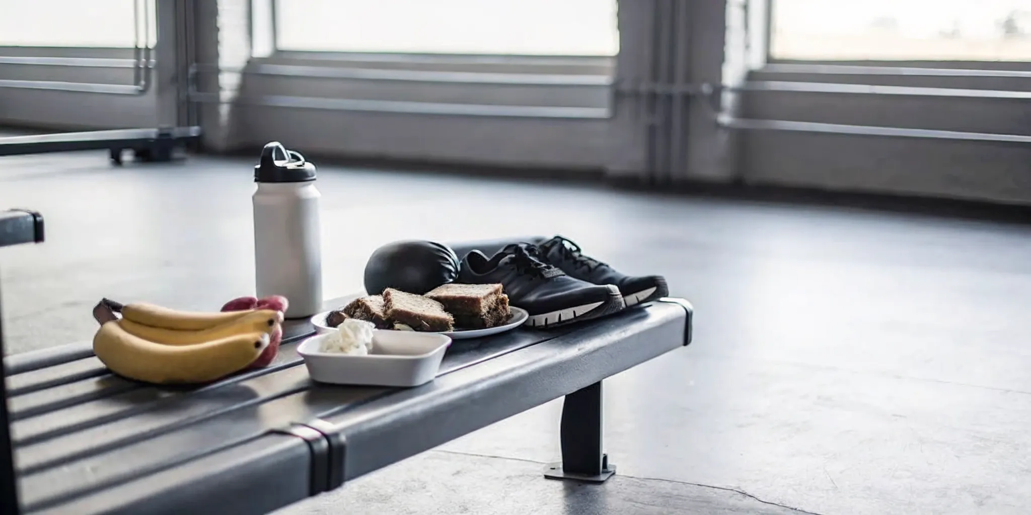 Pre-workout meal and snack options arranged by time before a Manhattan fitness class