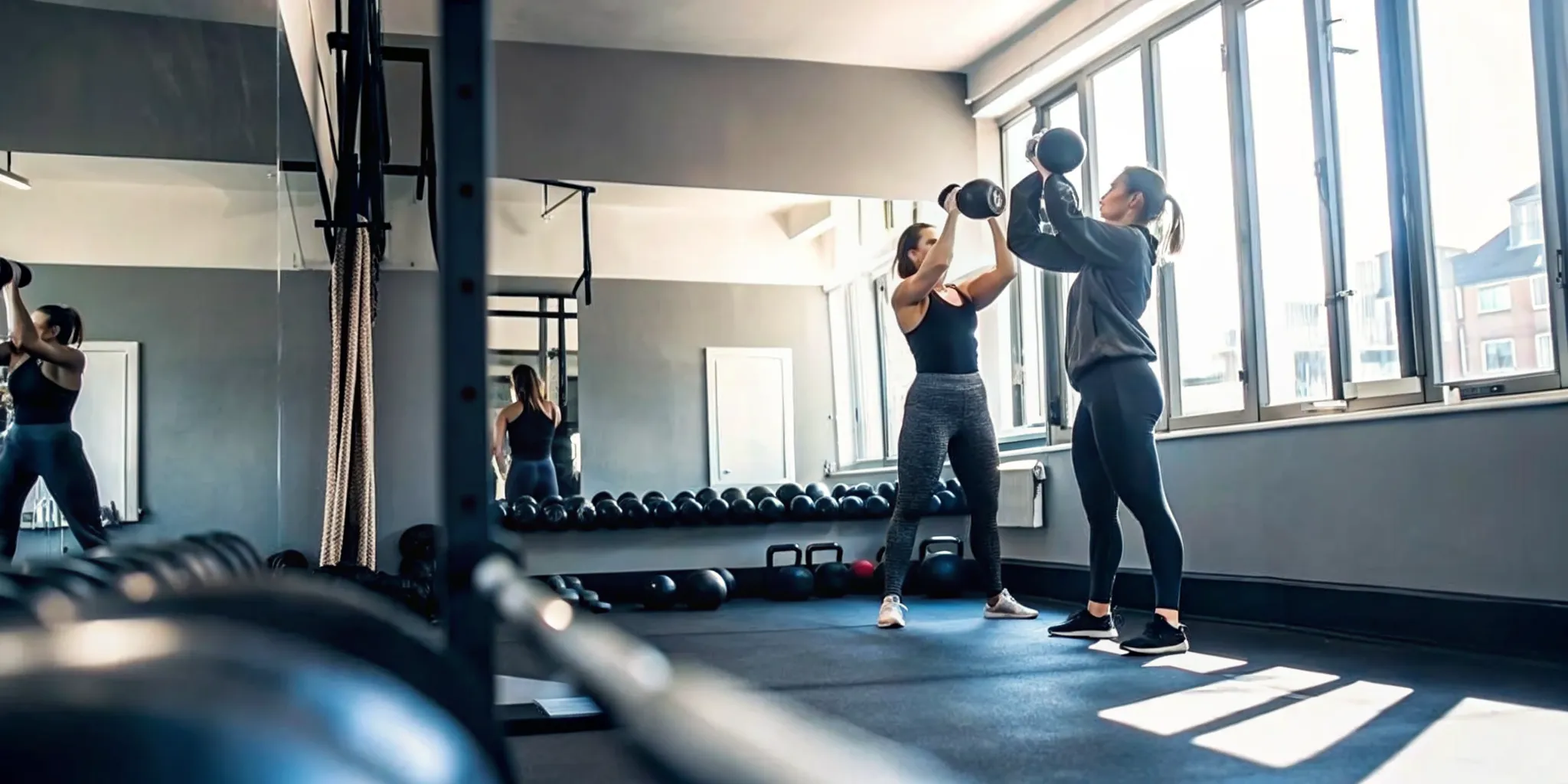 Personal training in a bright modern boutique gym in Williamsburg, Brooklyn