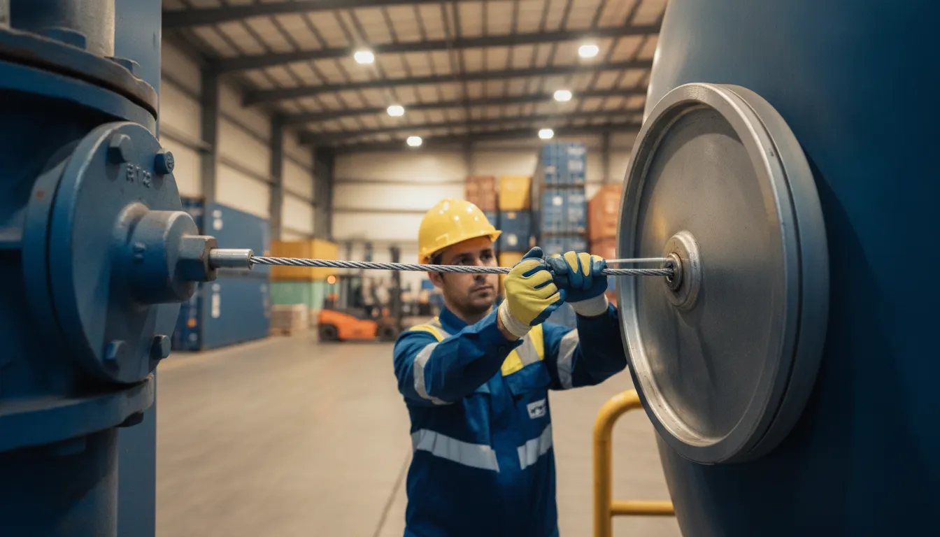 Cable seal locking body and flexible steel cable in a logistics setting