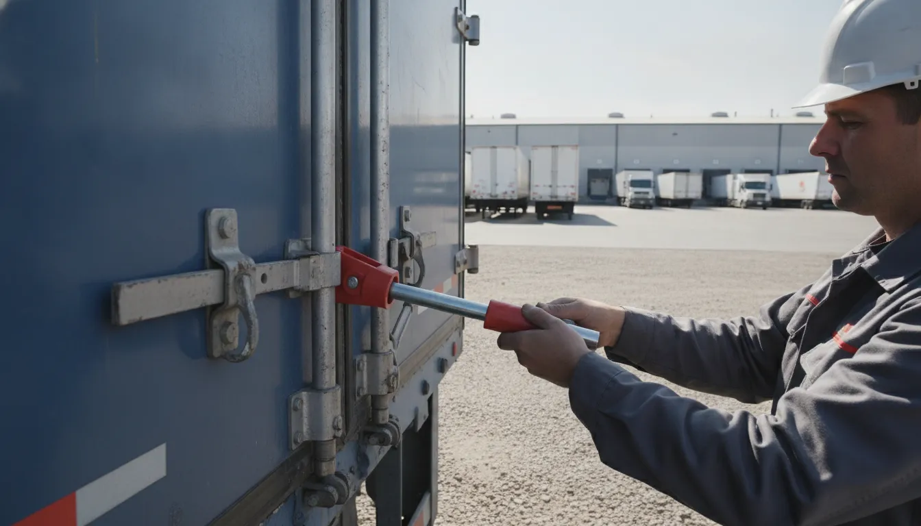 Bolt and cable seals securing commercial cargo doors