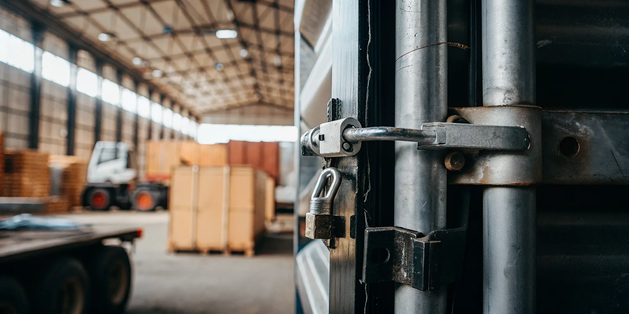 Serialized high-security bolt seal fastened to a cargo container door
