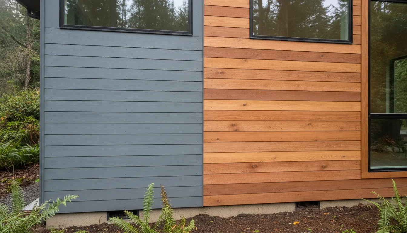 Hardie Plank siding compared with traditional cedar siding