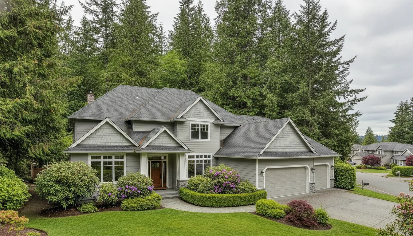 Pacific Northwest home with a clean roof and siding in Snoqualmie, Washington