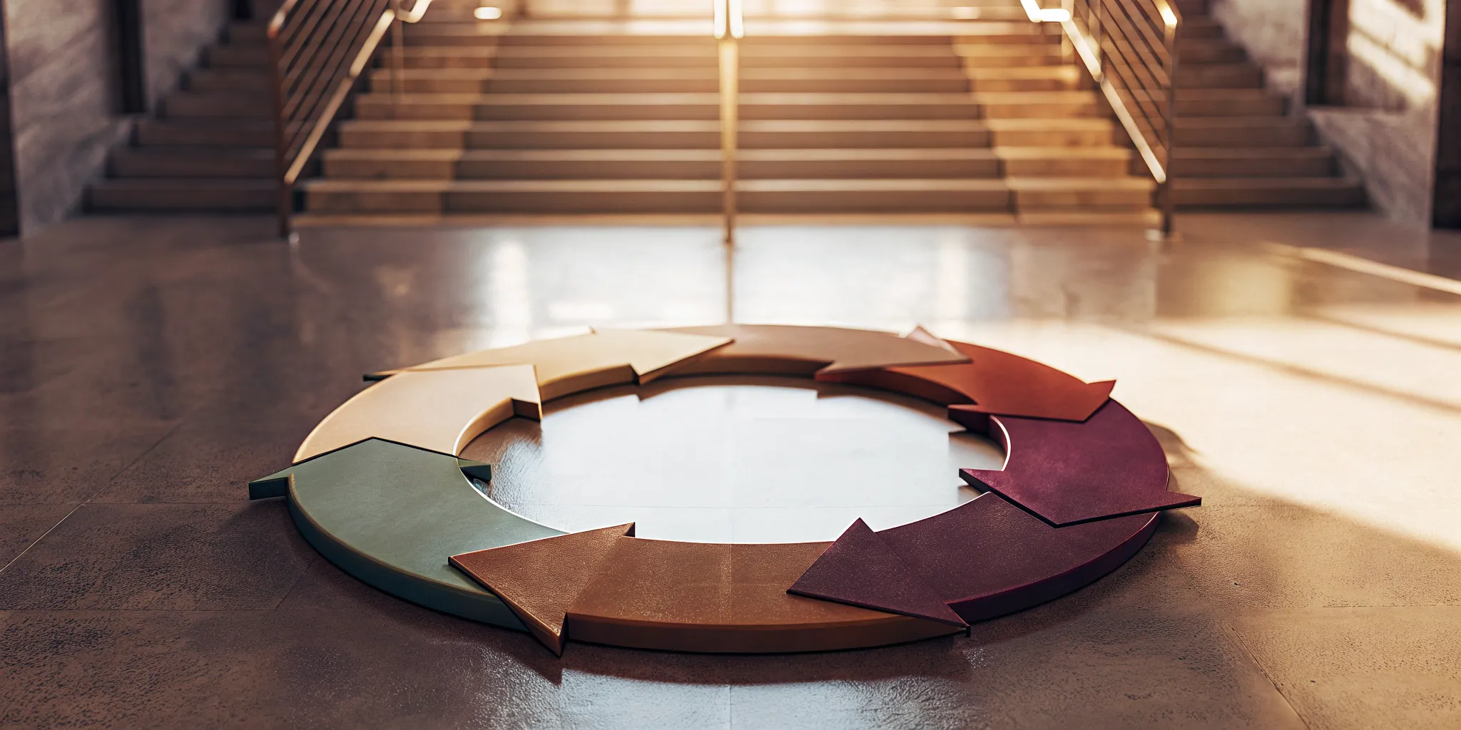 Circular arrow diagram for continuous improvement and performance measurement.
