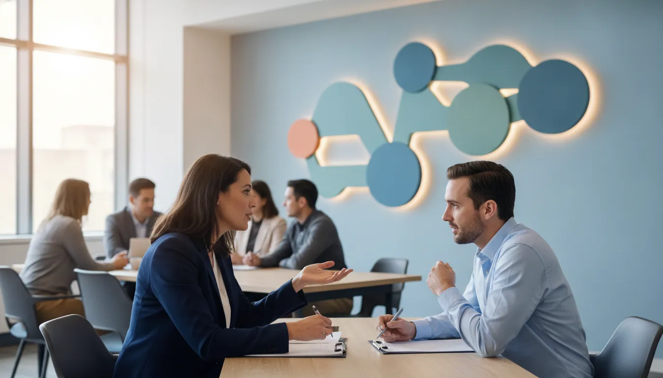 Contact center leaders reviewing a quality improvement workflow