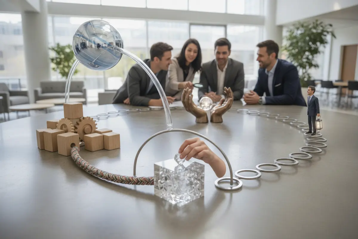 Five-stage cycle linking approved claims knowledge, role-based learning, quality sampling, coaching, and follow-through