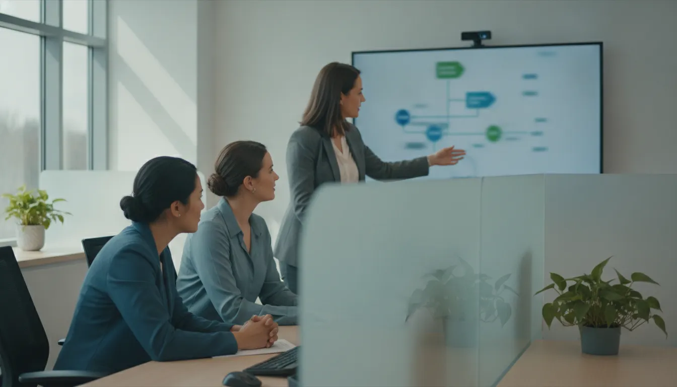 Healthcare claims operations leaders reviewing process guidance