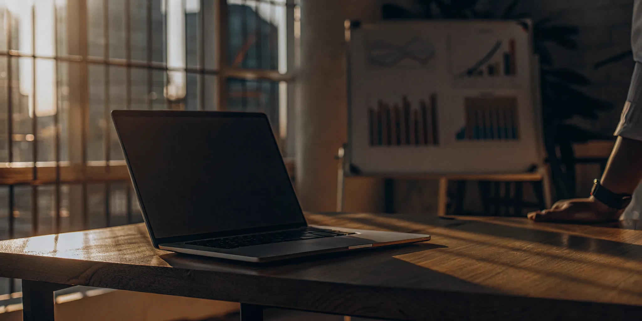 A modern office workspace designed to increase productivity in the software industry.