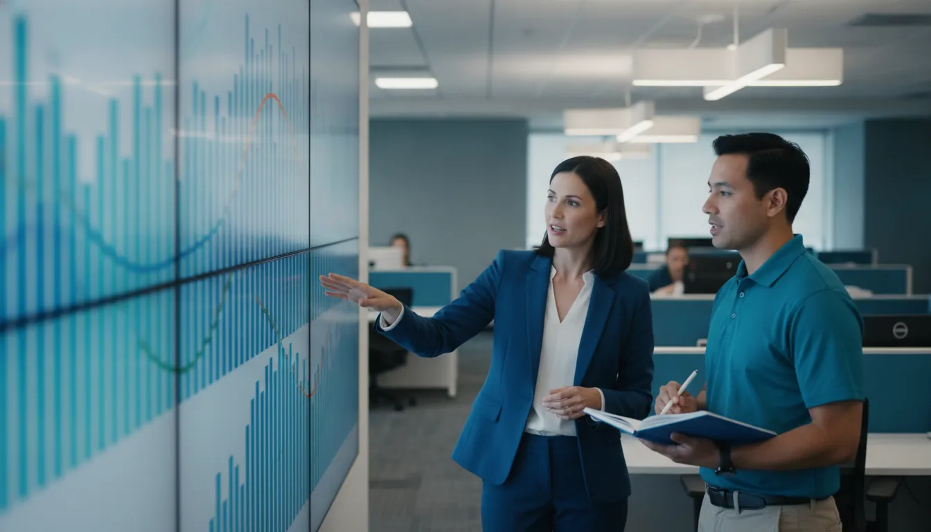 Abstract service management performance trends reviewed by operations leaders