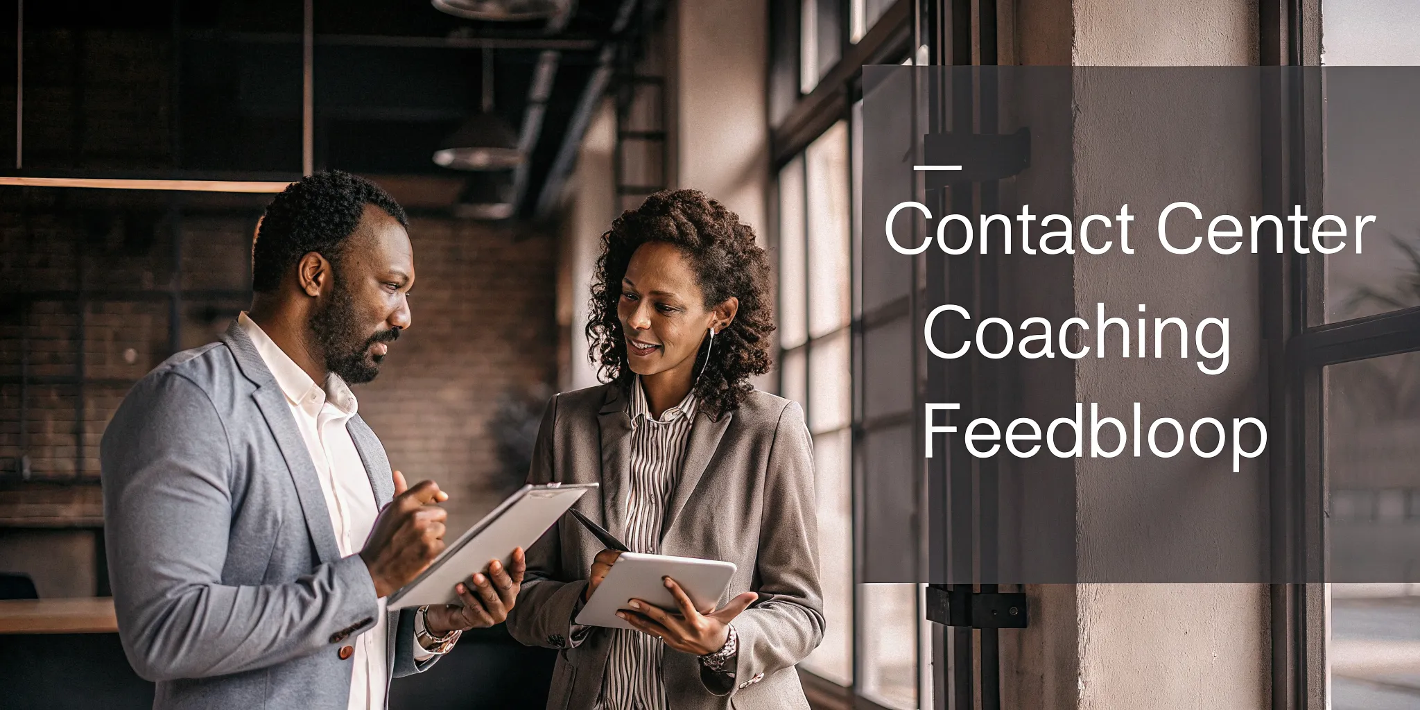 Contact center supervisor coaching an agent using connected performance data