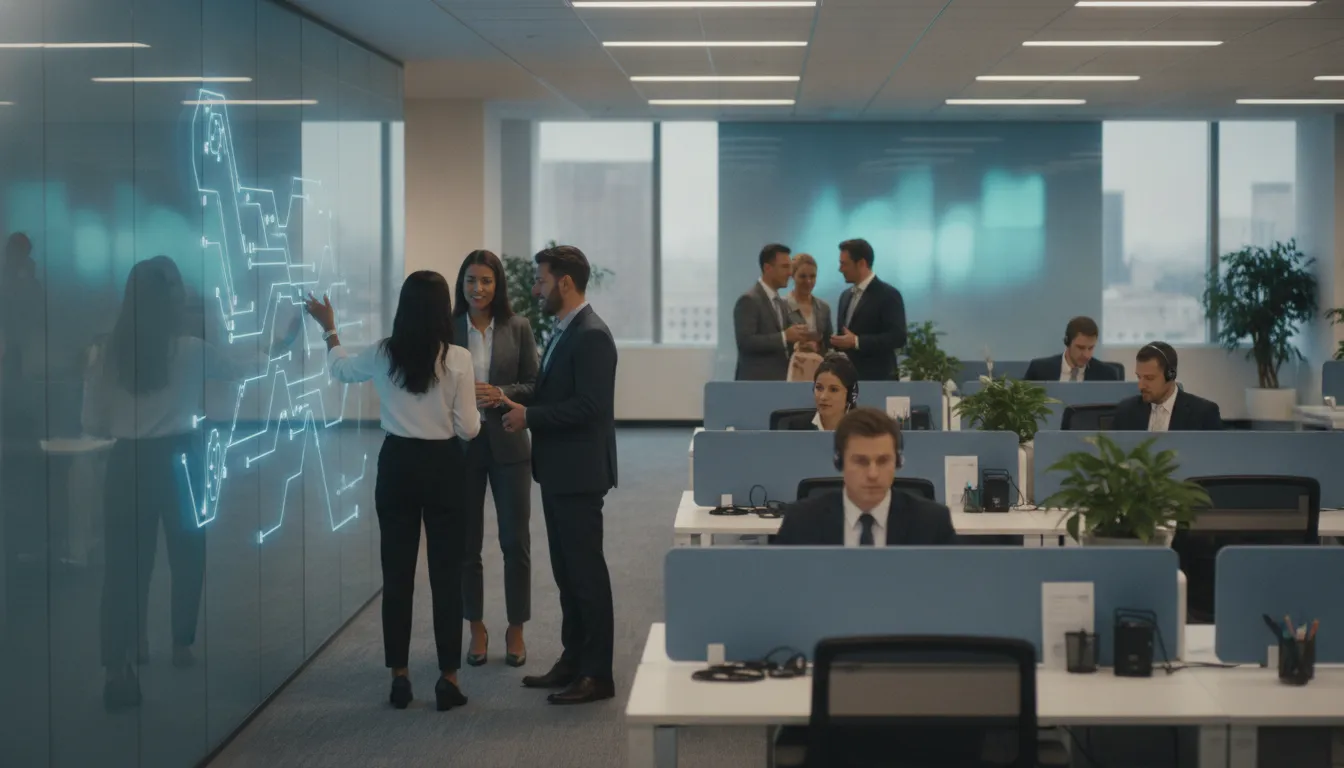Operations team using connected knowledge workflows to support consistent customer service