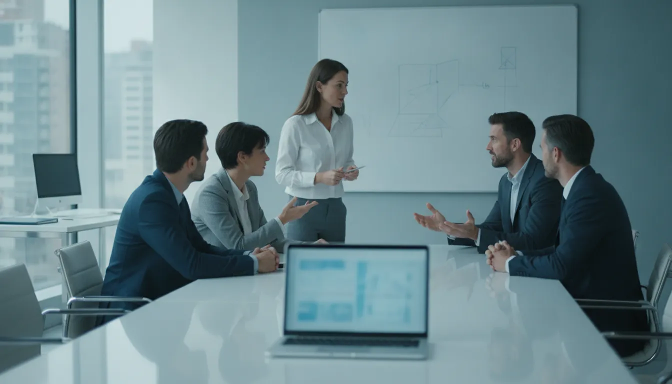 Insurance claims operations leaders collaborating on consistent workflows