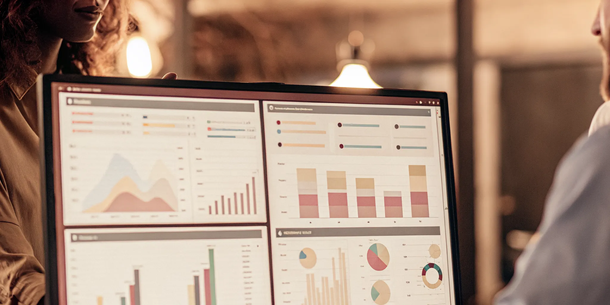 Unified KPI dashboard showing real-time BPO metrics across multiple client accounts with colorful data visualizations and charts