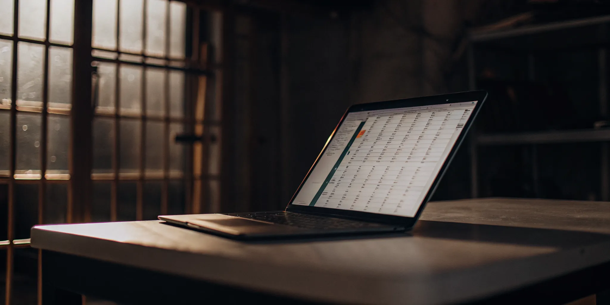 A quality assurance checklist template shown in an Excel spreadsheet on a laptop.