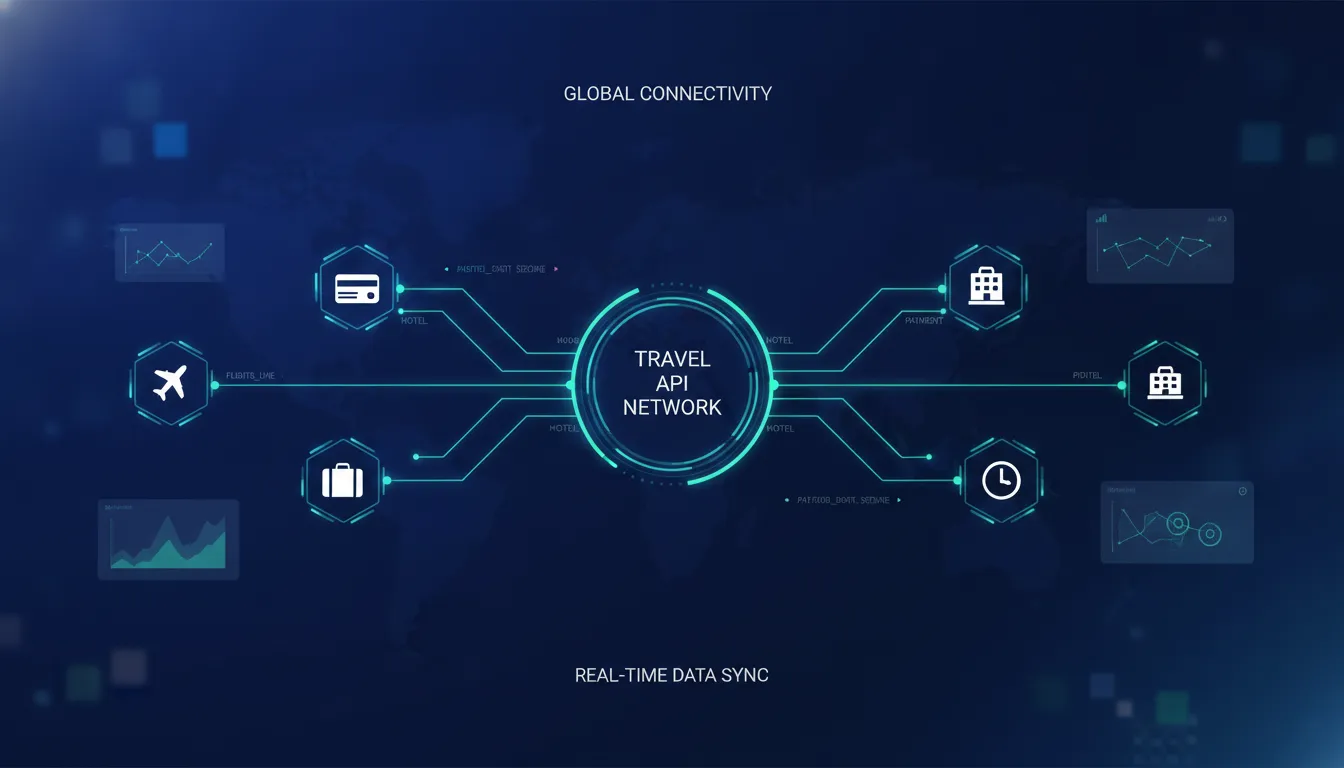 API connectivity mapping connecting booking, inventory, and payment data