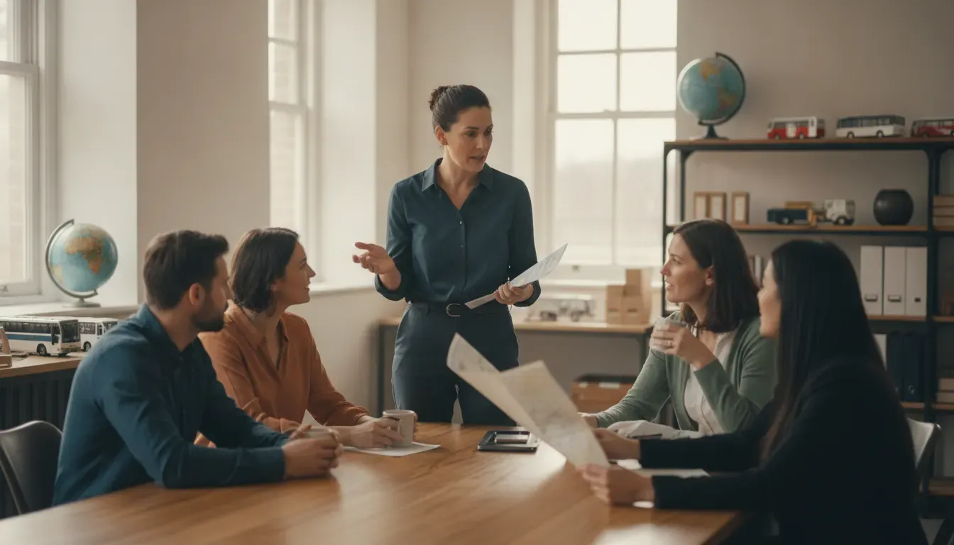Tour operator team coordinating departure operations and supplier communication