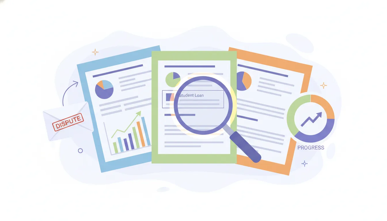 Credit report review for student loan dispute errors