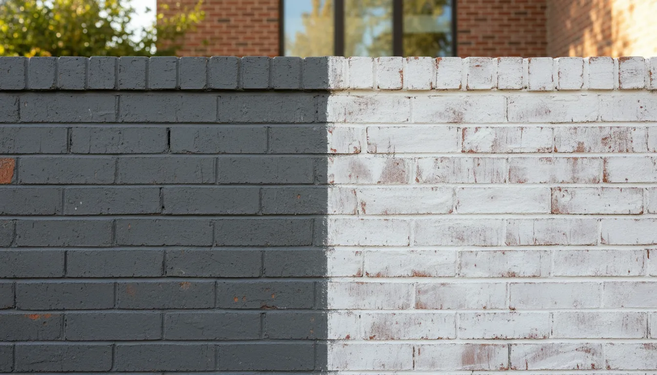 Painted brick and limewash finish comparison for a Boise home