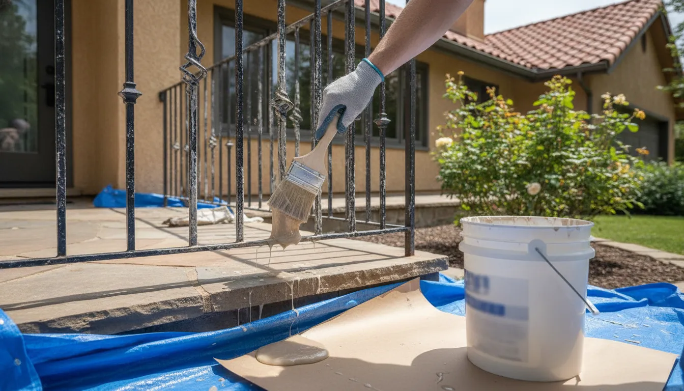 Careful application of paint stripper to detailed metalwork