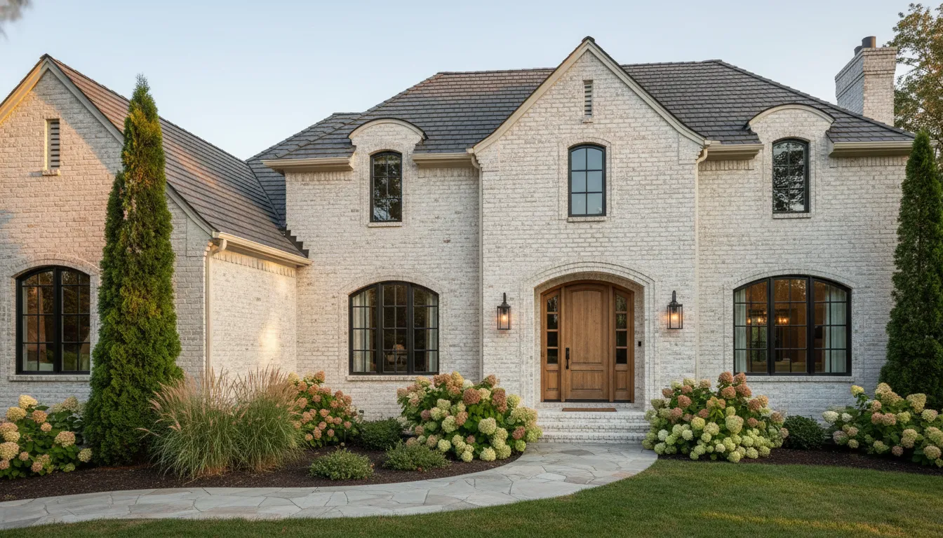 Paint Boise limewash brick finish showing natural masonry texture