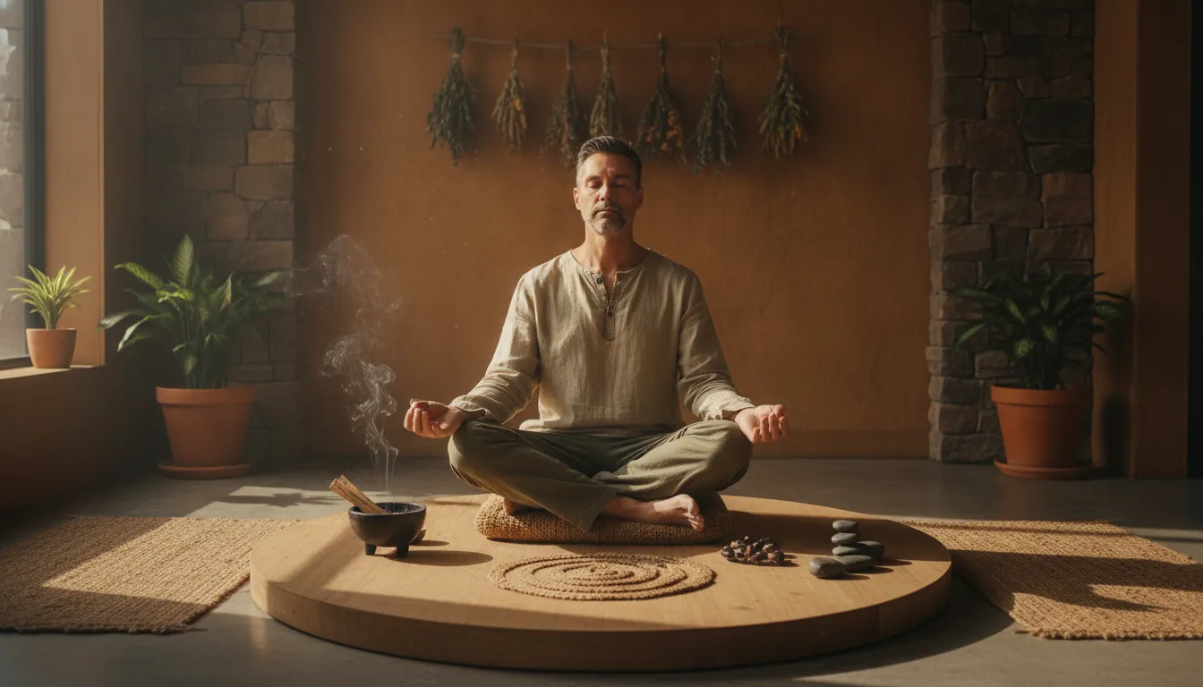 Warm natural medicine healing center setting for Colorado clients