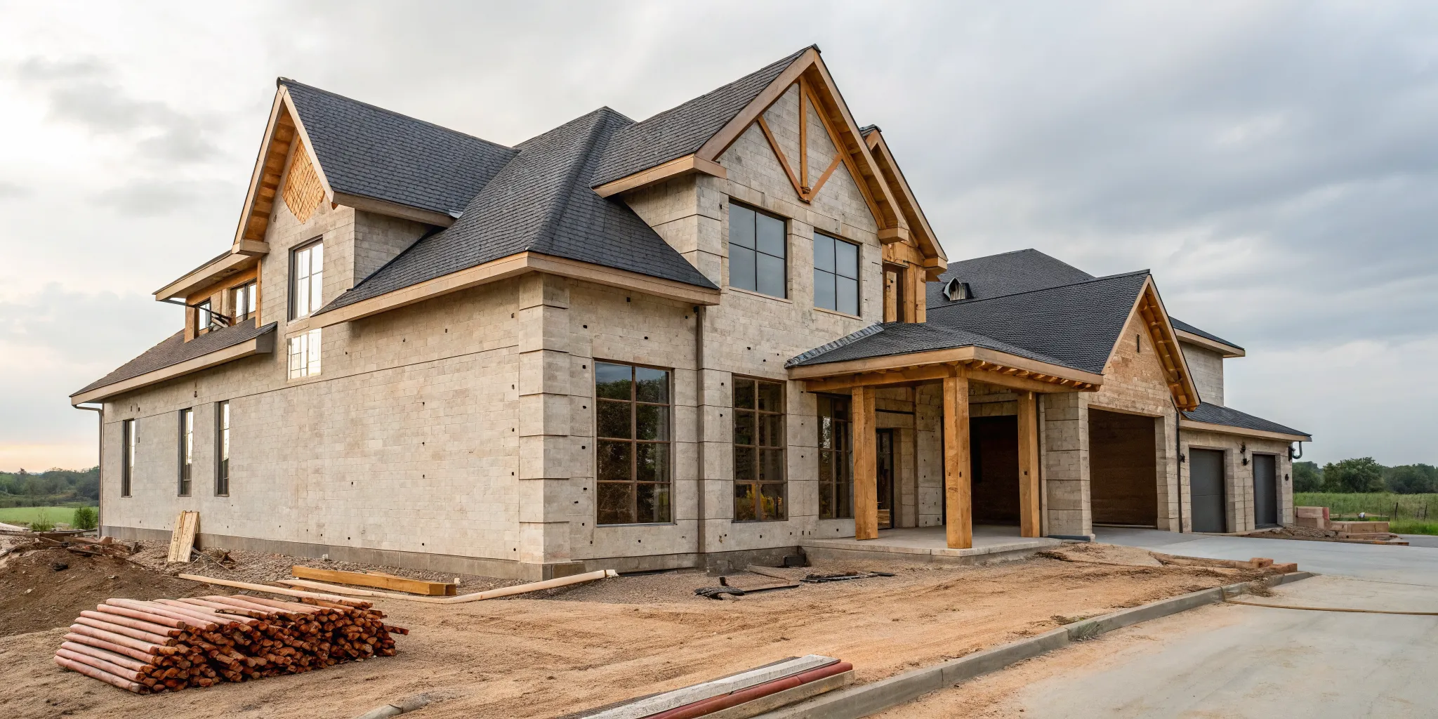 The cost to build a house in Texas, featuring a newly constructed custom home.