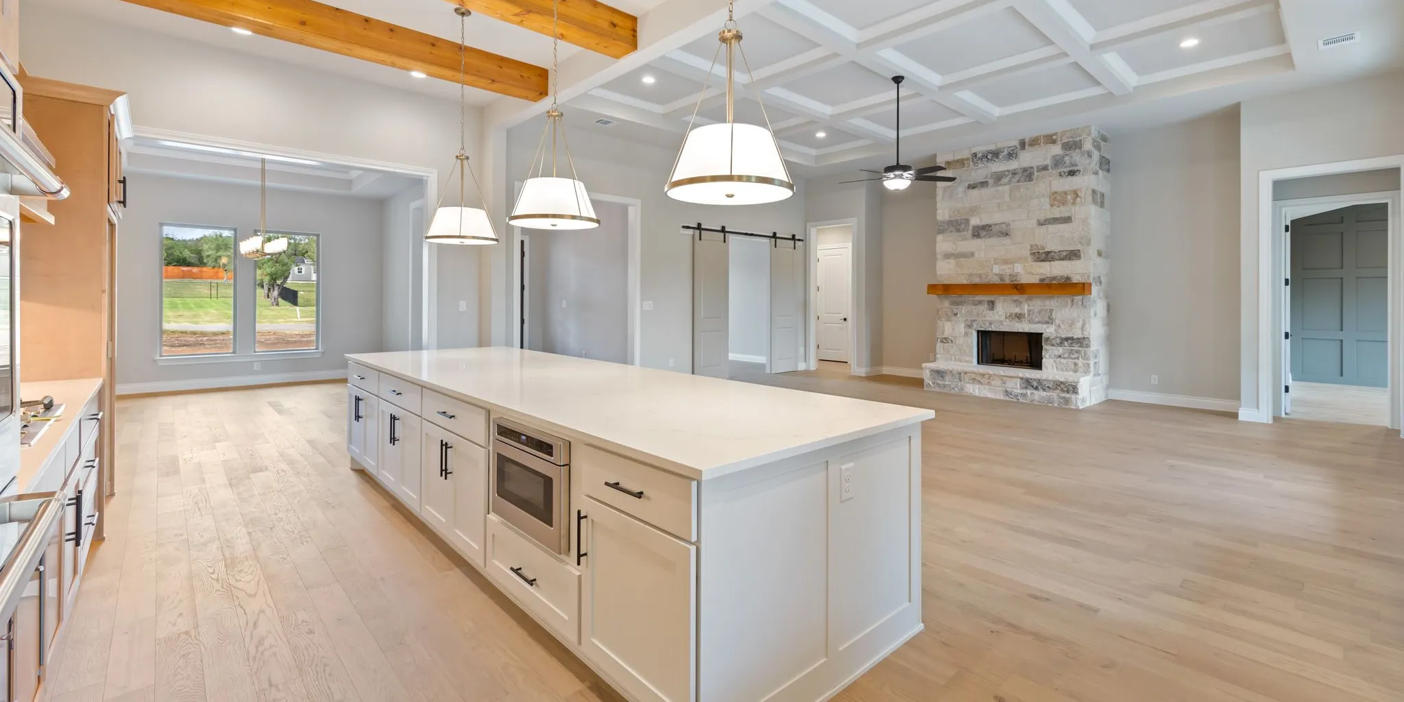 Custom home under construction in the Texas Hill Country