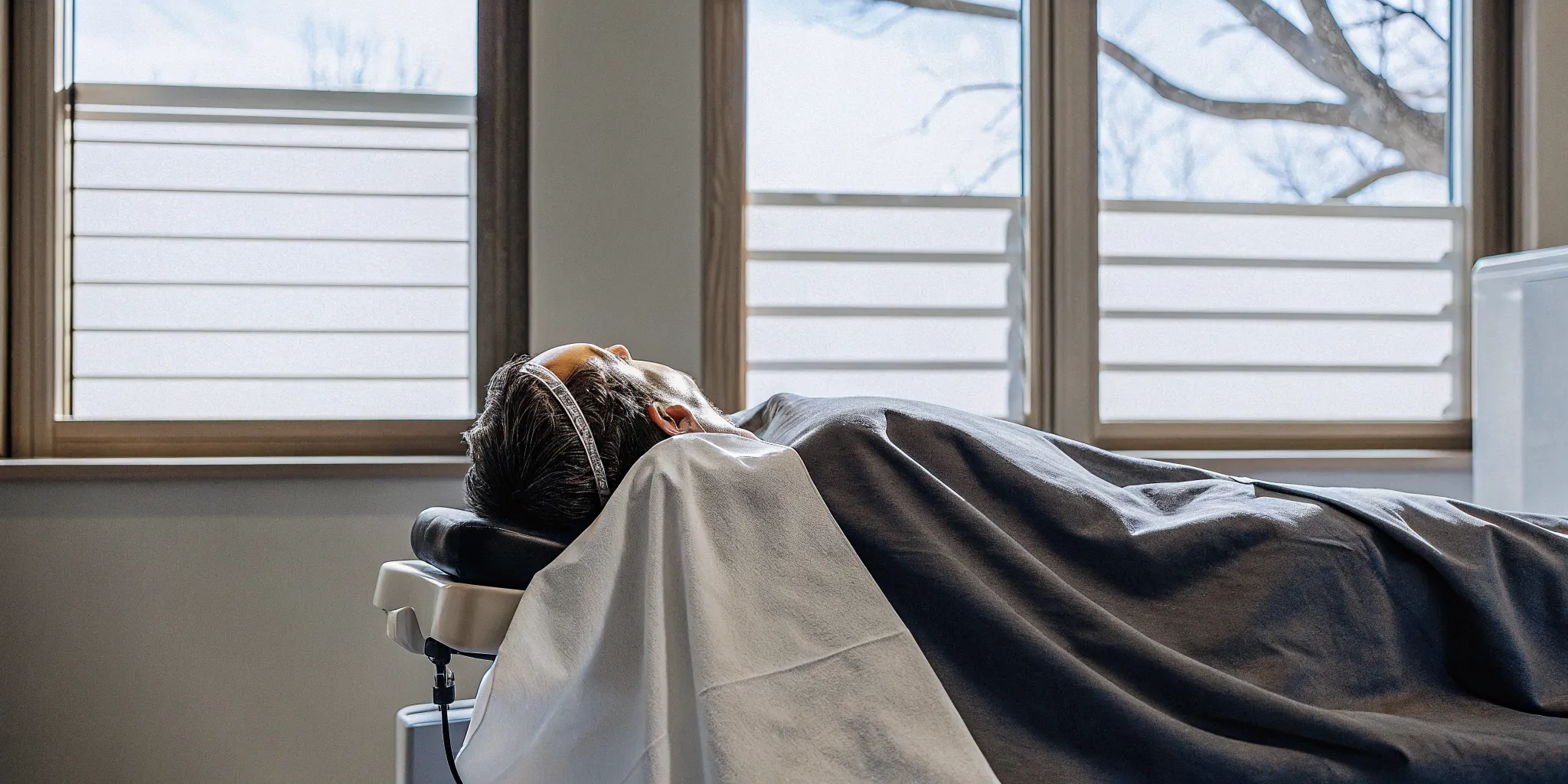 ARTAS Robotic FUE Hair Transplant Guide 2 Adult patient beginning recovery after physician-led robotic FUE hair restoration