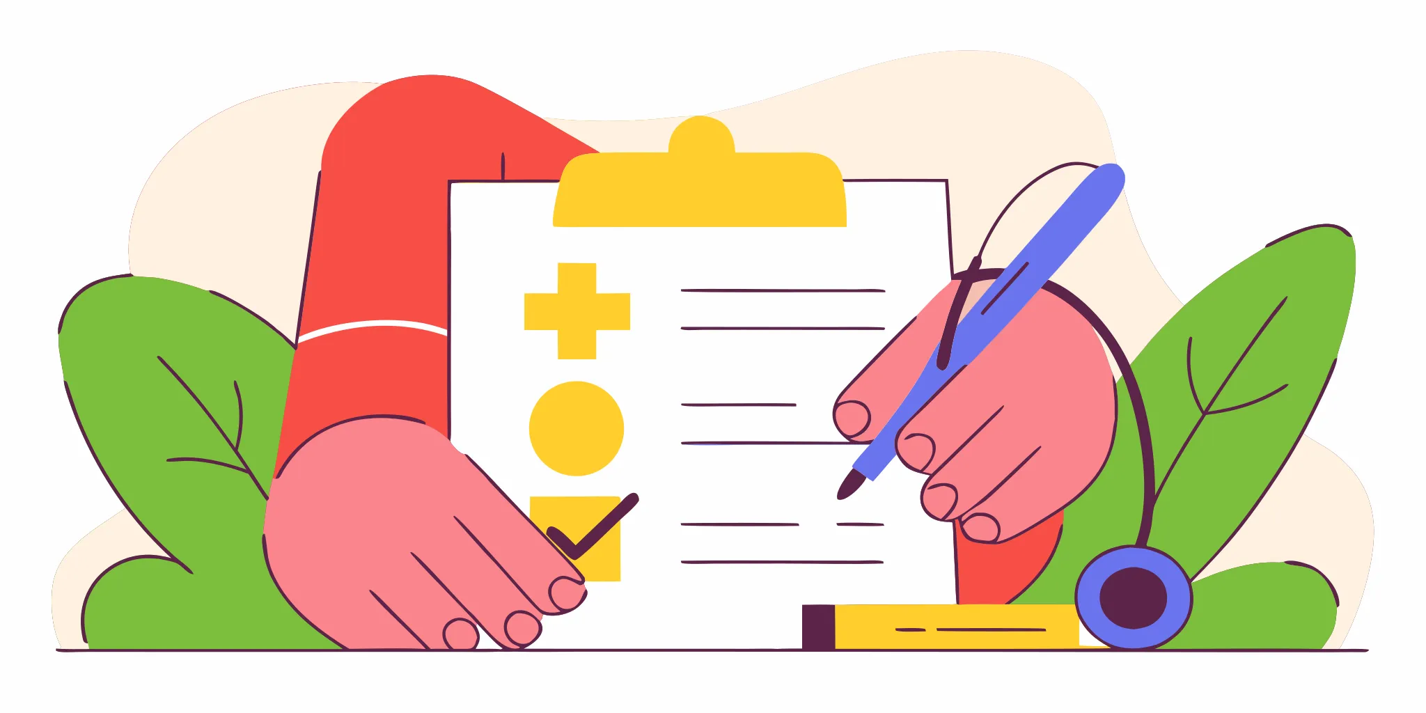 Healthcare administrator reviewing medical provider credentialing paperwork