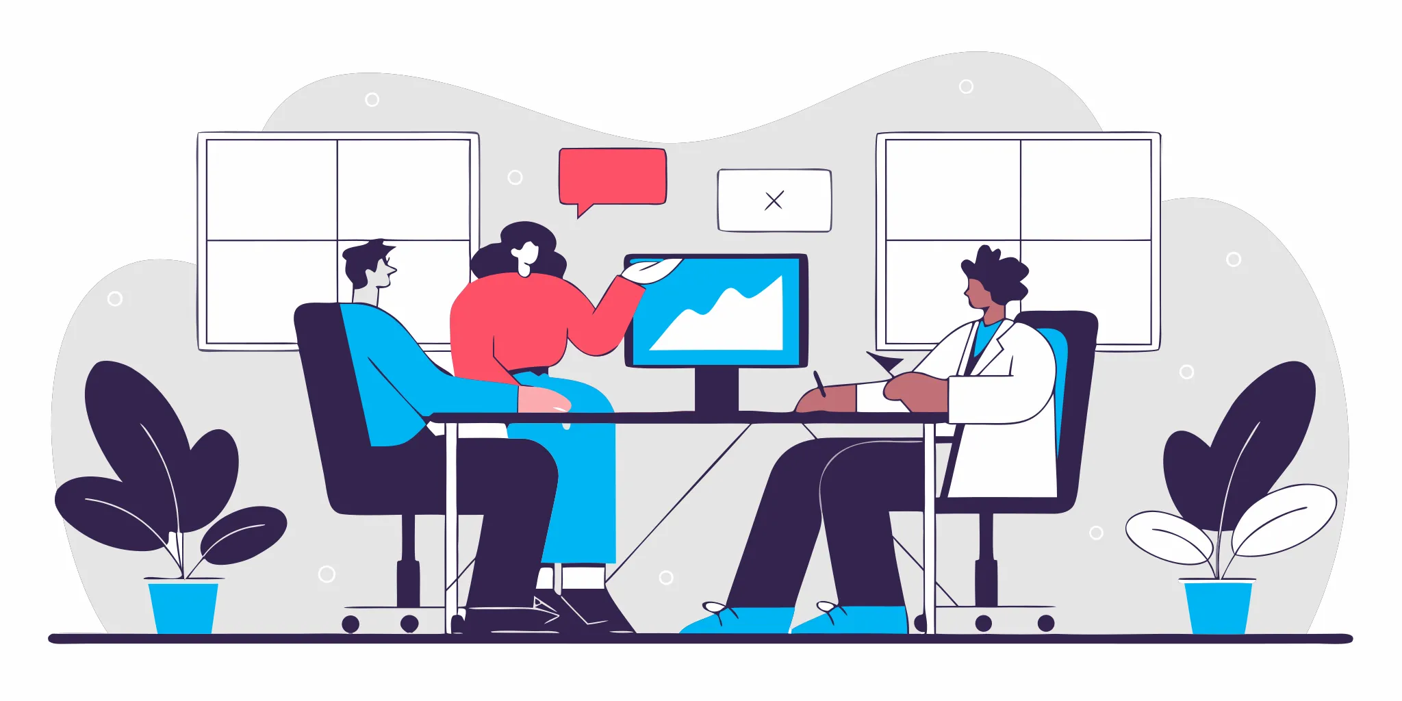 Behavioral health practice team evaluating a behavioral health billing company