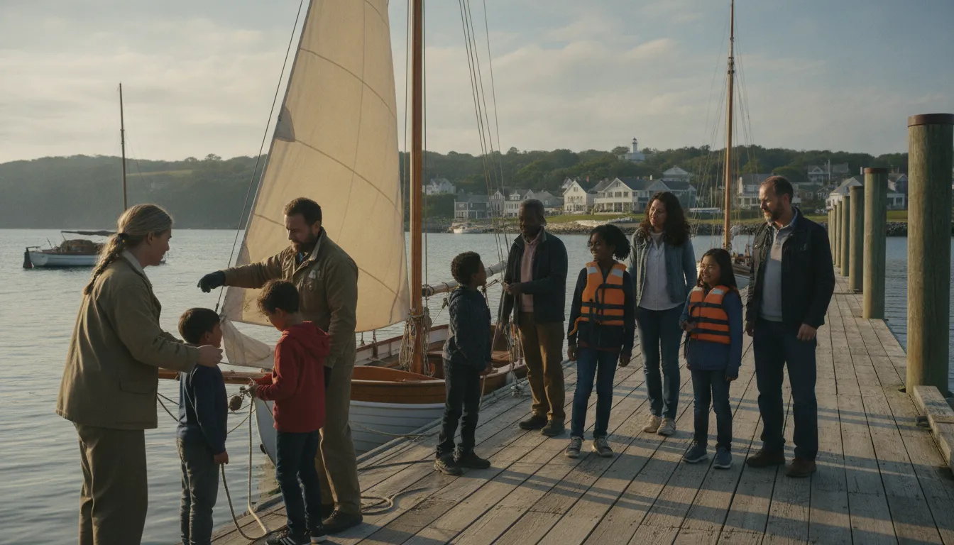 Boaters enjoying activities together at a yacht club