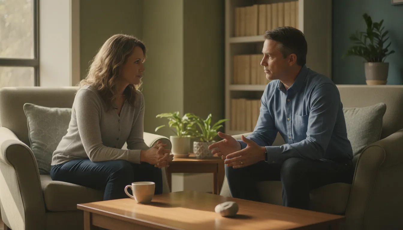 Clinician discussing admission and insurance questions with a patient