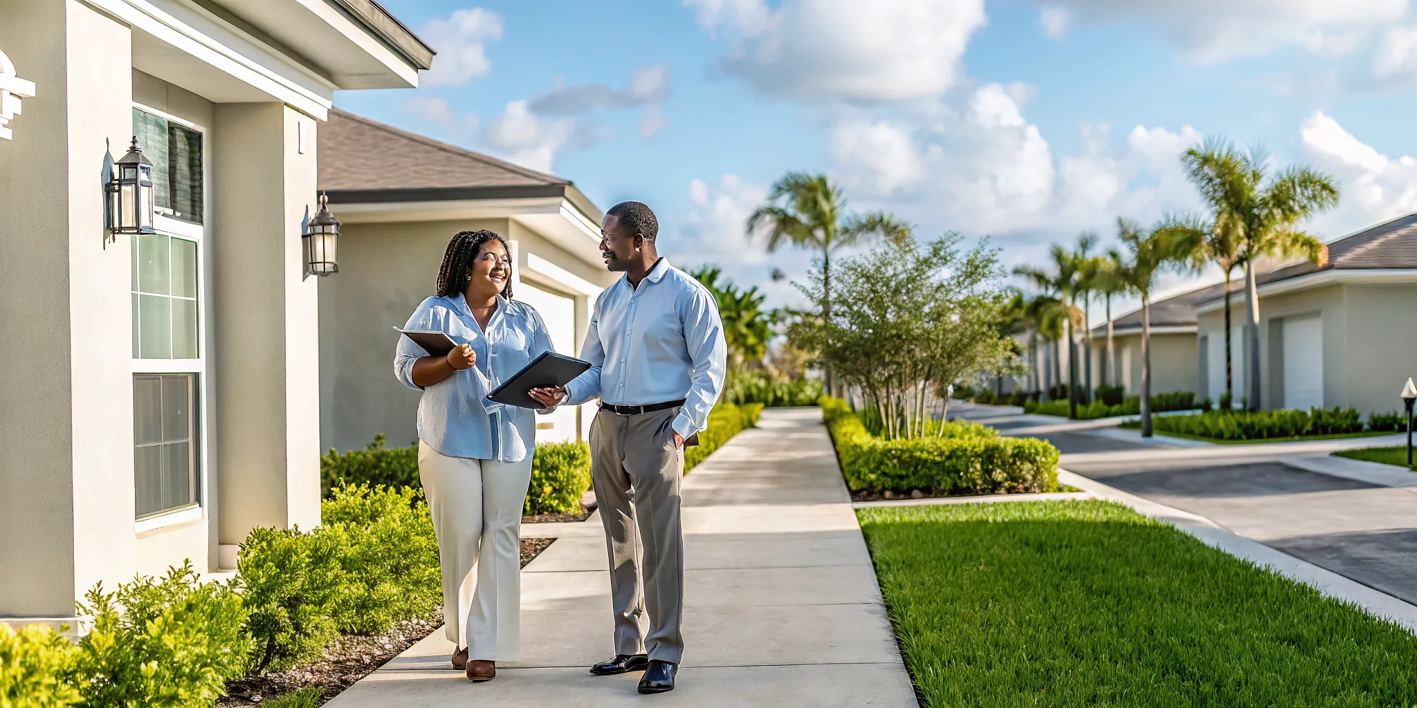 Florida investor and advisor reviewing a rental property for DSCR financing