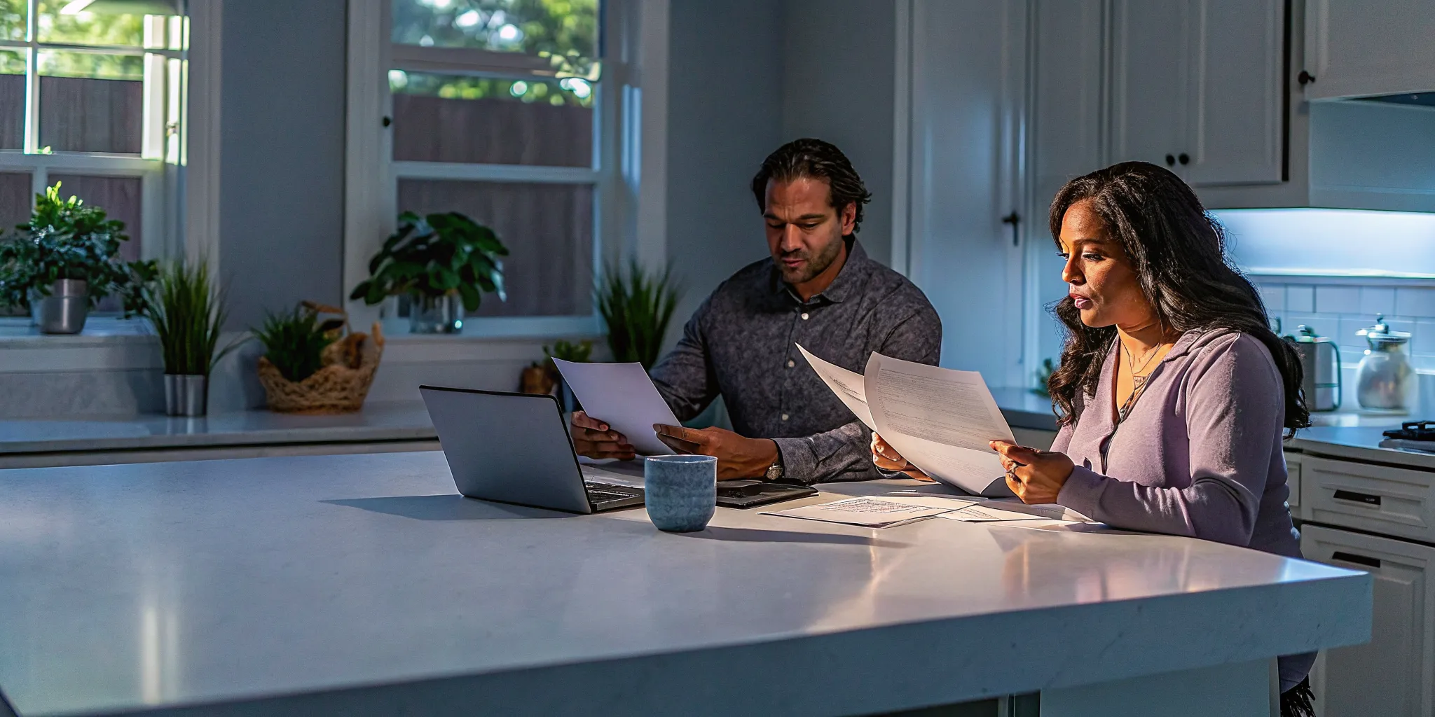 Florida homeowner reviewing cash out refinance paperwork and home equity options