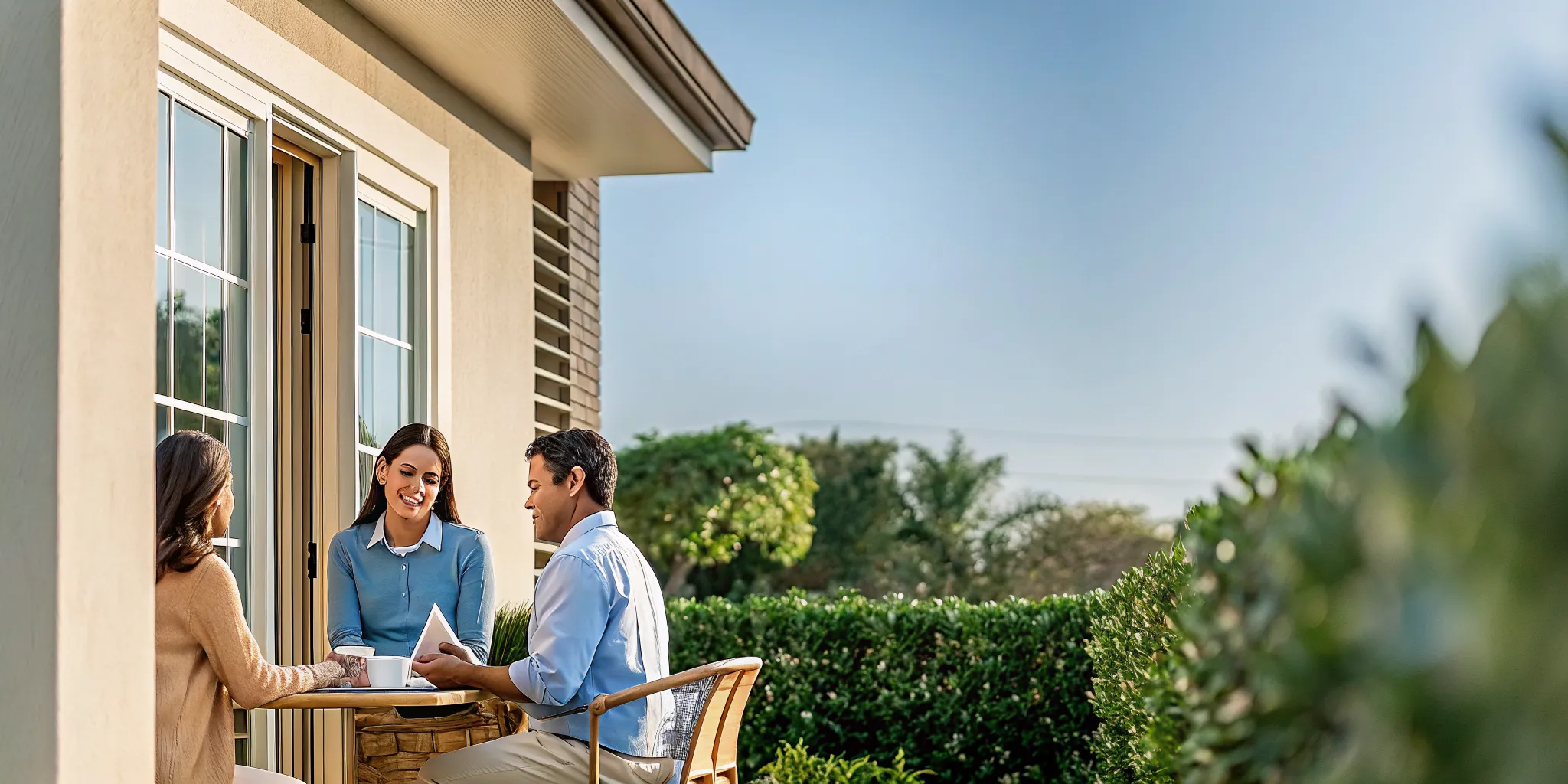 South Florida homebuyer discussing property insurance costs with a mortgage advisor