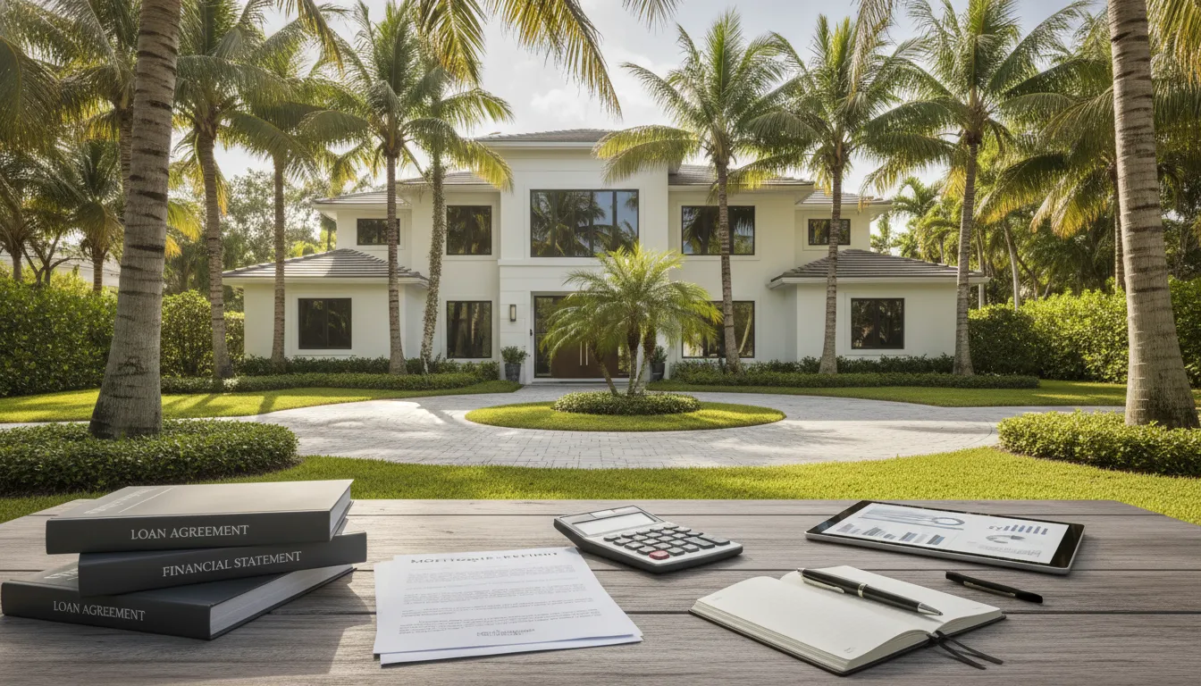 Florida jumbo loan planning with mortgage documents for a South Florida home