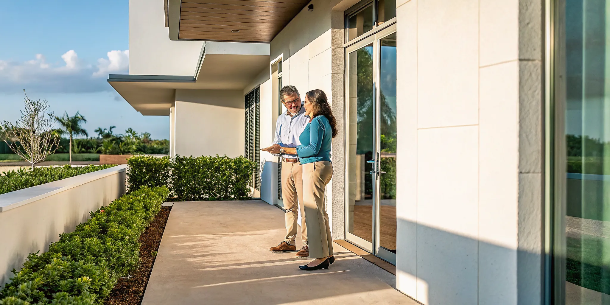 International buyer and advisor discussing intended use of a Florida property