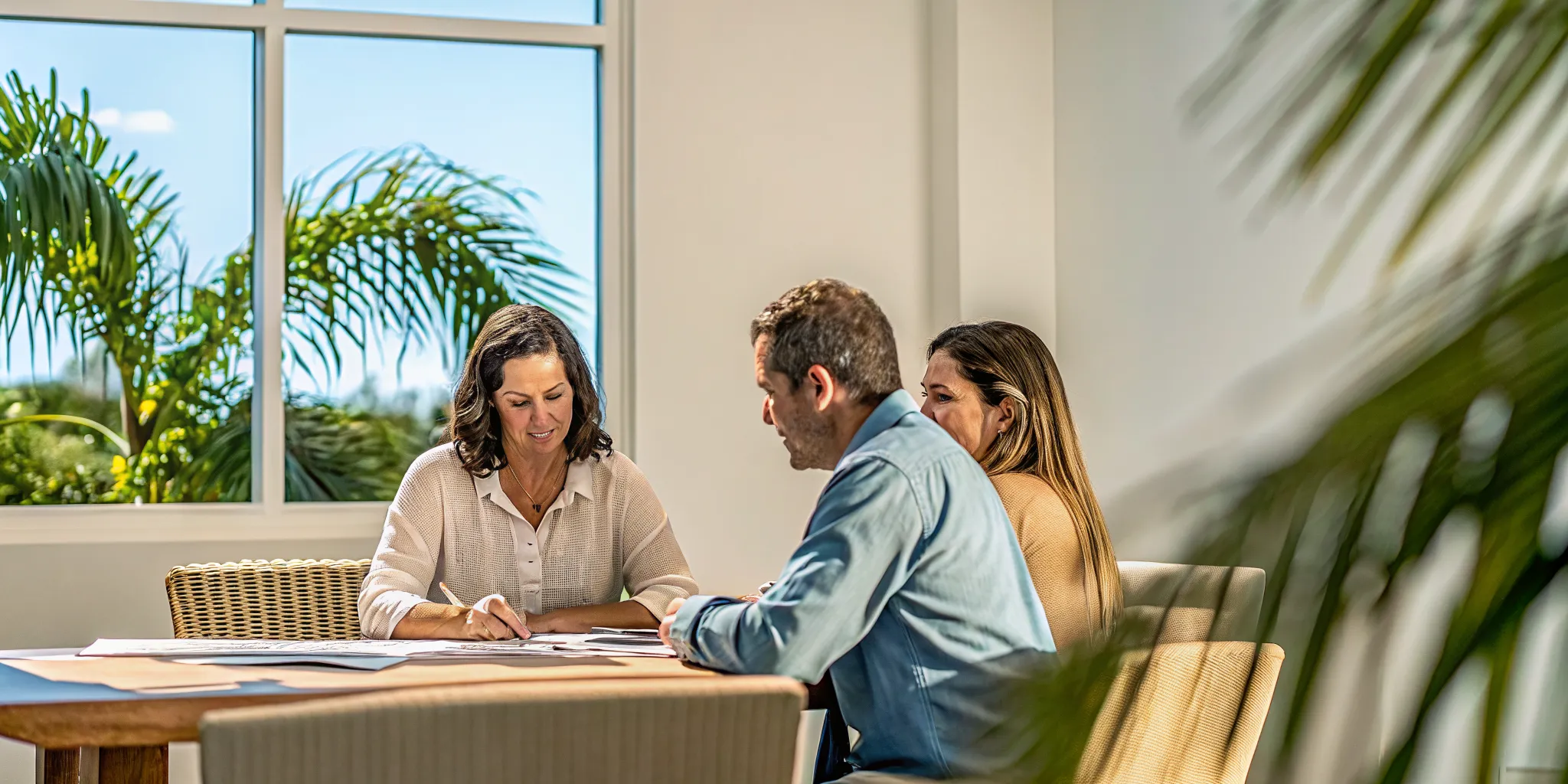 South Florida homebuyers discussing a mortgage preapproval checklist