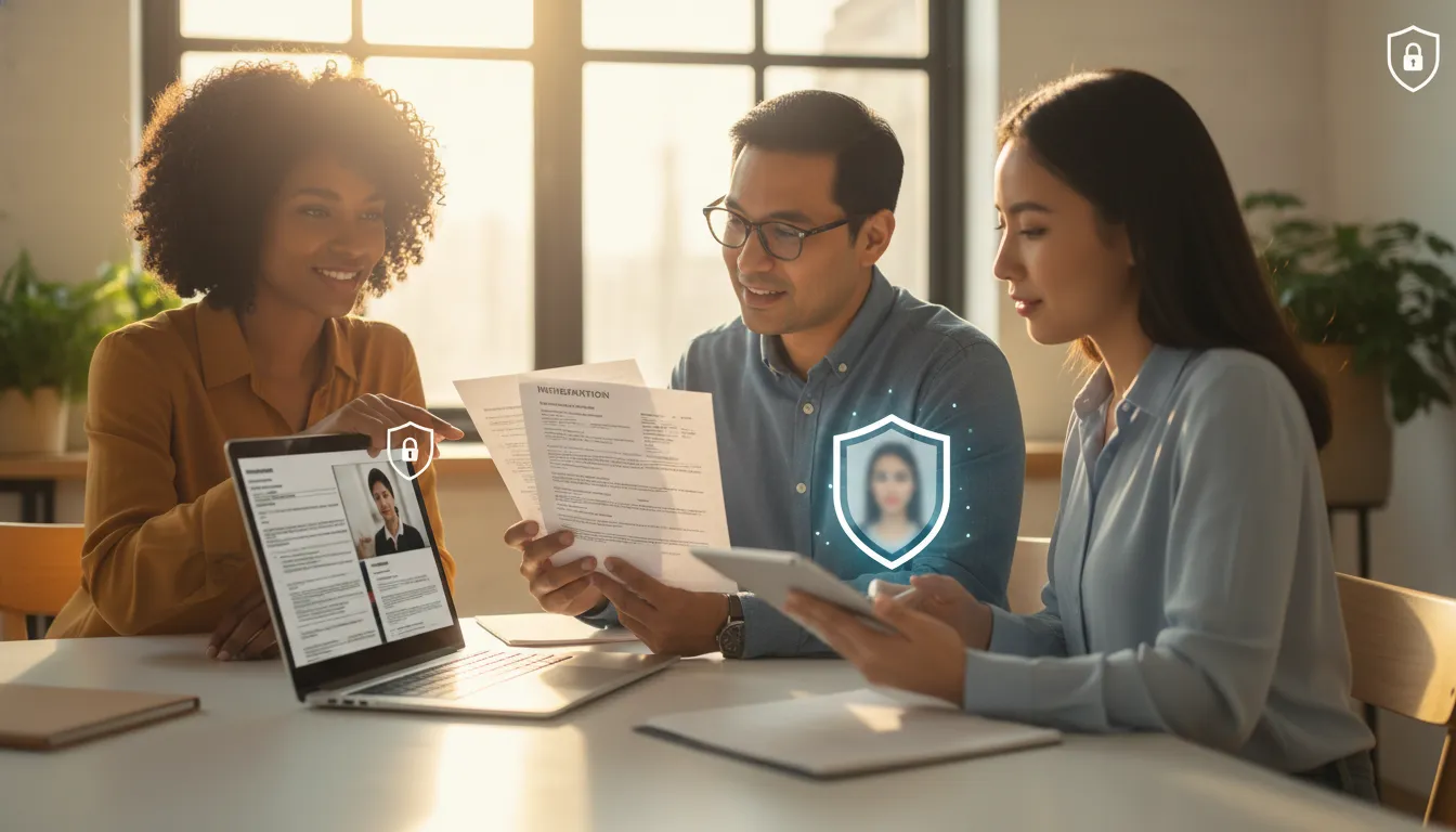 Secure online notary session for immigration-related documents