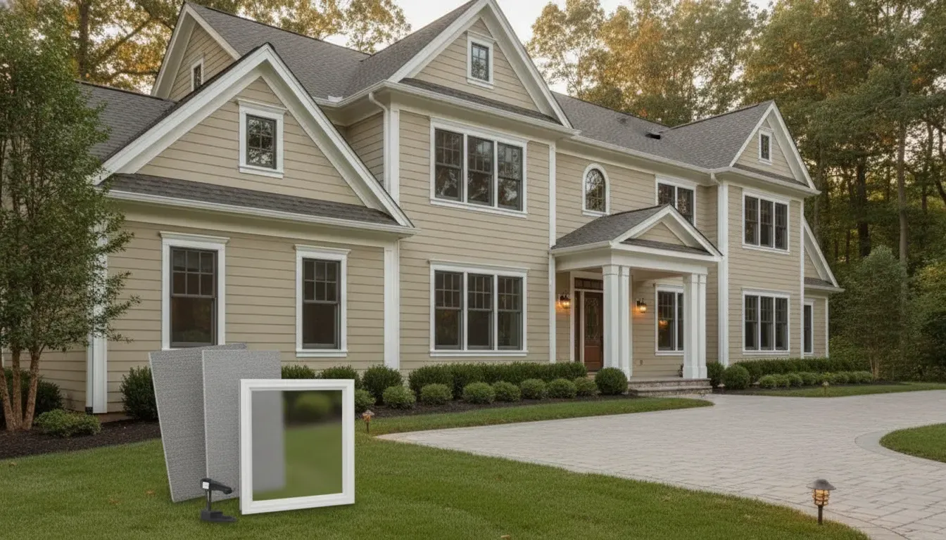 Siding and window material selections for a Delaware Valley home exterior