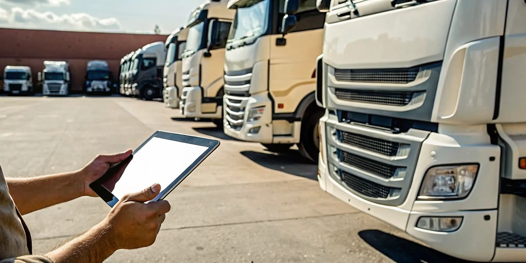 Fleet manager validating fleet management system ROI during an operational evaluation