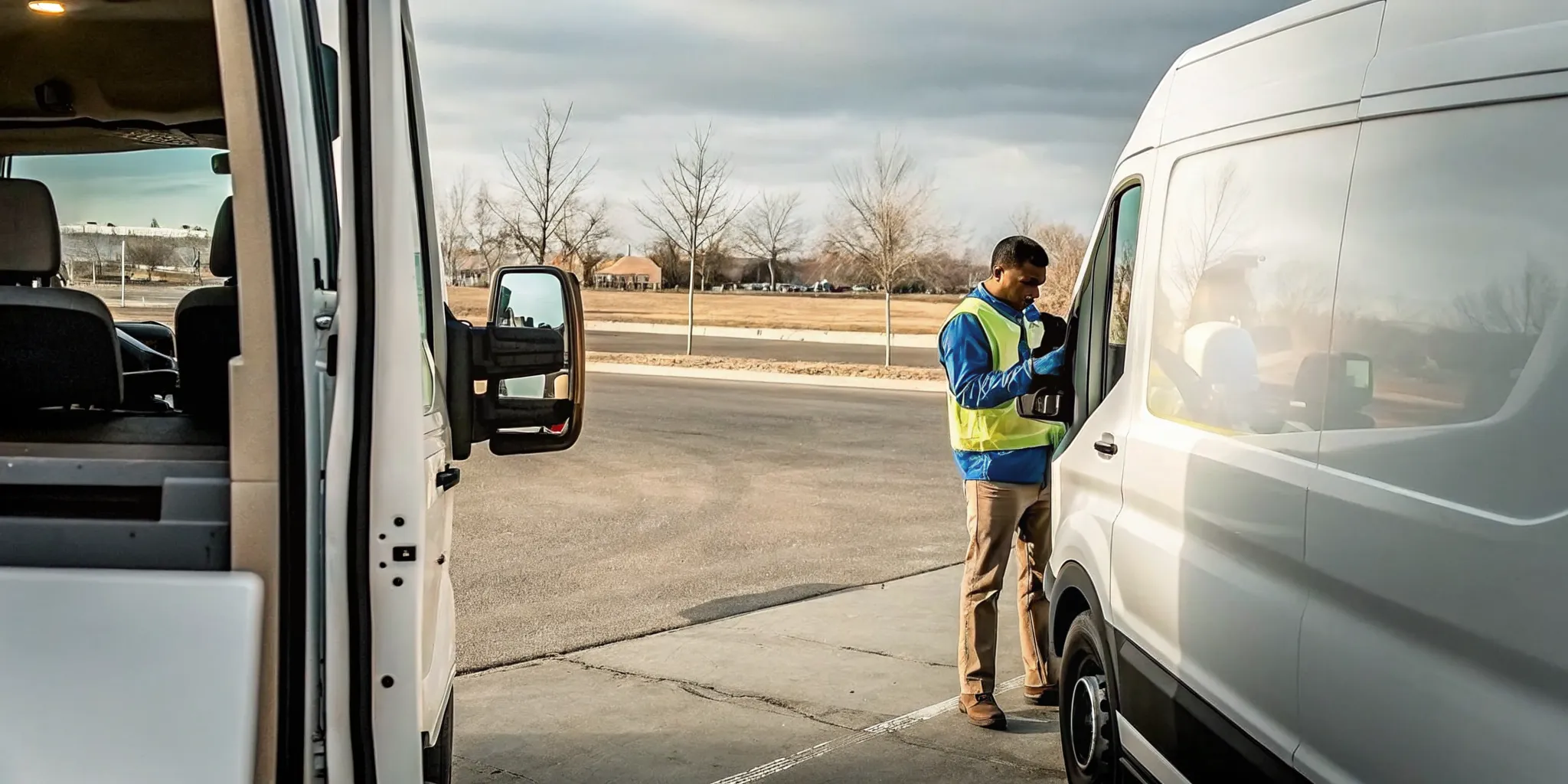Fleet safety manager evaluating an installed AI dashcam