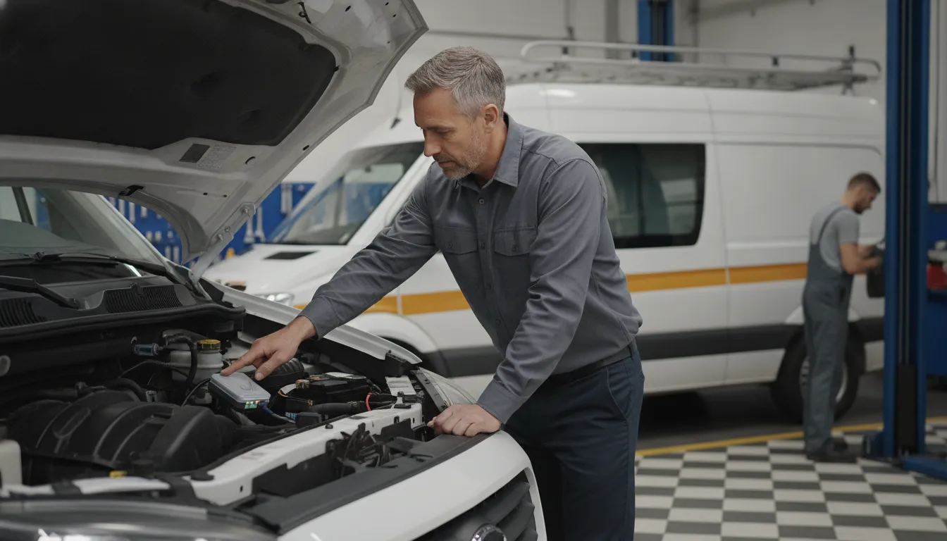 Fleet manager using telematics data to plan vehicle maintenance
