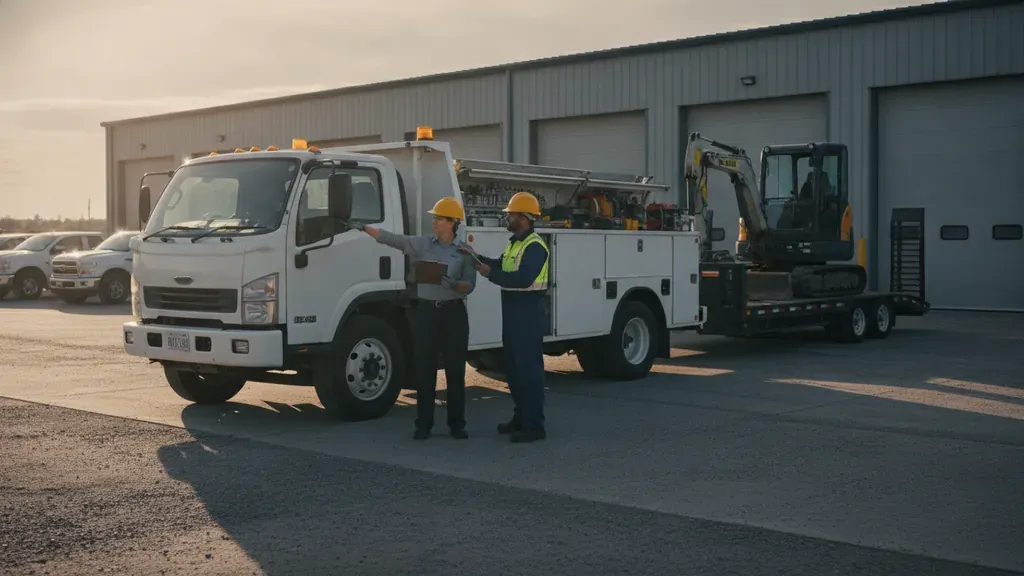 Fleet manager and maintenance supervisor standardizing a regional vehicle inspection