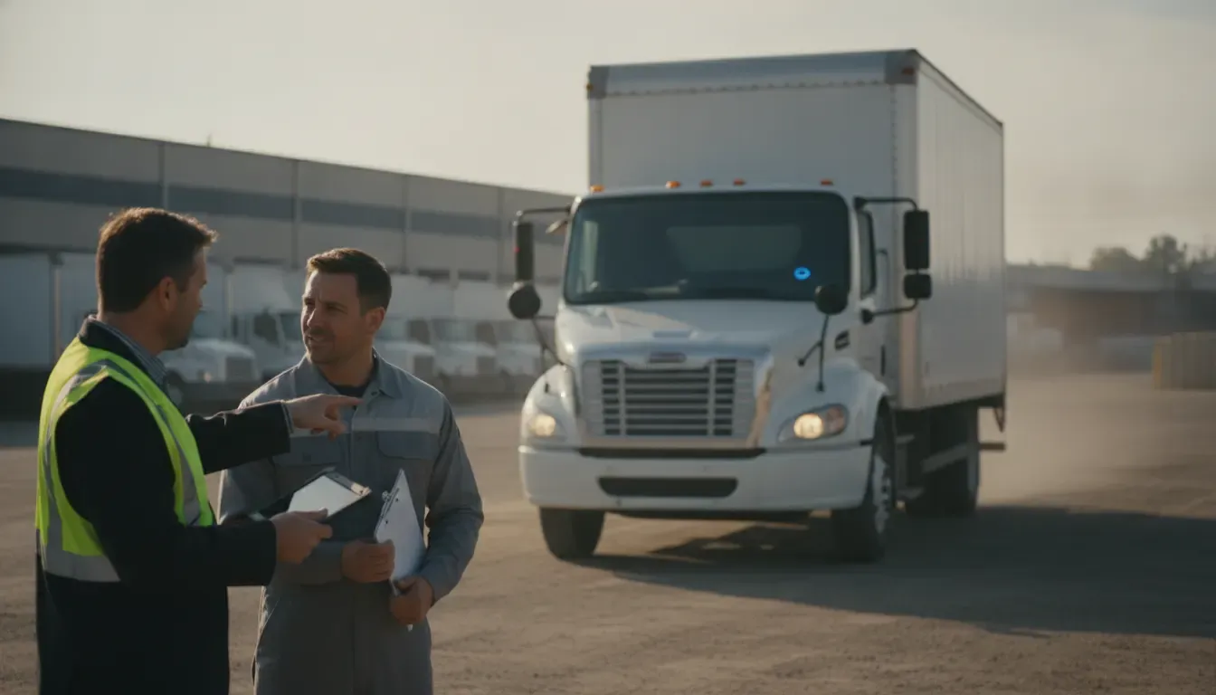 Commercial truck and fleet manager coordinating connected transportation operations