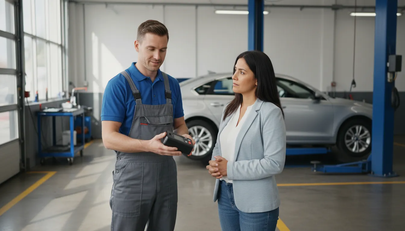Budget IID style technician training a driver on ignition interlock device use