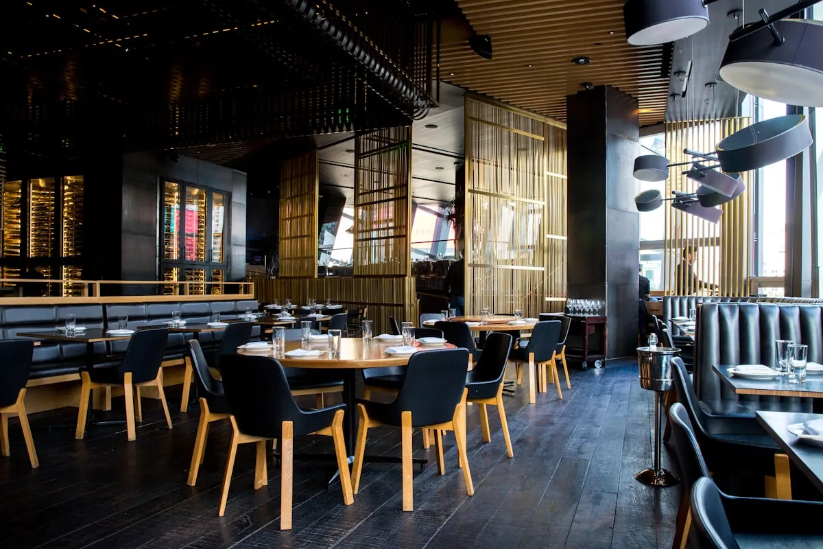 Restaurant construction site in NYC showing kitchen build-out and architectural planning in progress